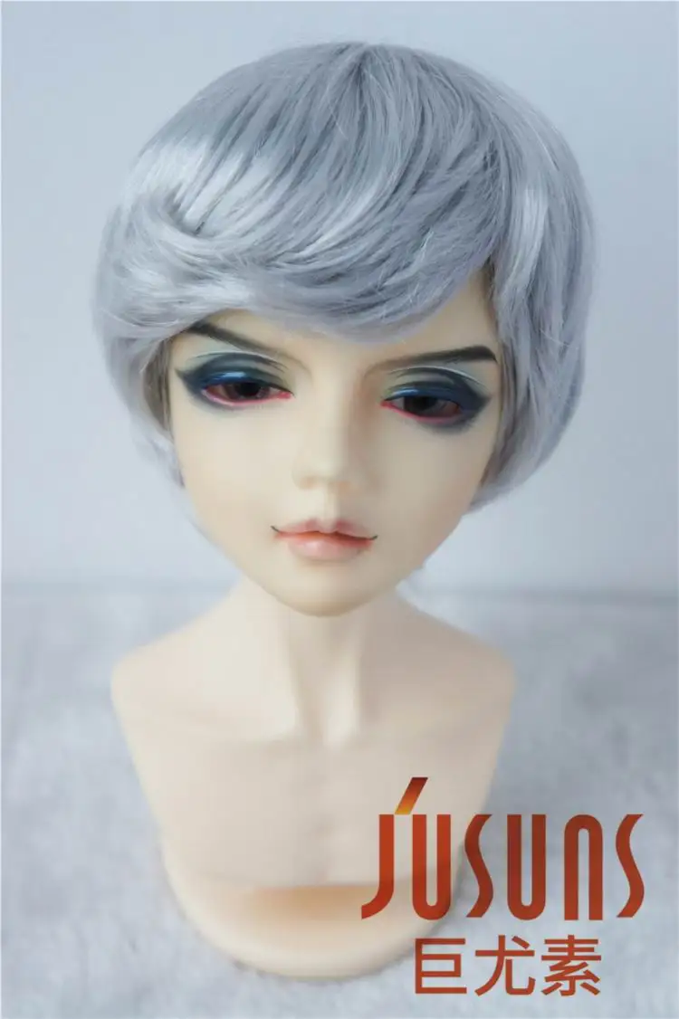 Grey SM1002 D28053 23-24 см Размер 9-10 дюймов BJD парики Enfant мягкие синтетические мохеровые кукольные парики аксессуары для кукол - Цвет: Grey SM1002