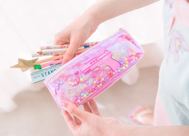 1 шт. Kawaii из искусственной кожи чехол конфетная Подарочная Хэлло Китти школьный пенал карандаш Чехол Карандаш сумка, школьные принадлежности канцелярские товары