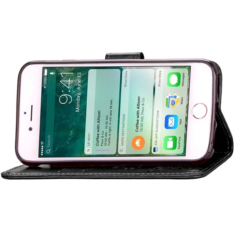 Для iPhone X чехол Ретро кожаный магнитный флип кошелек чехол для телефона Coque для iPhone 6 6S 7 8 Plus чехол с держатель для карт телефонные сумки