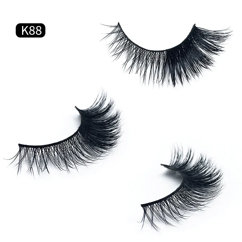 K88 Mangodot Eyelash 3D Mink Lashes Luxury Hand Made Mink Eyelashes Thick Volume Upper Lashes Cruelty Free Mink False Eyelashes - Длина: K88