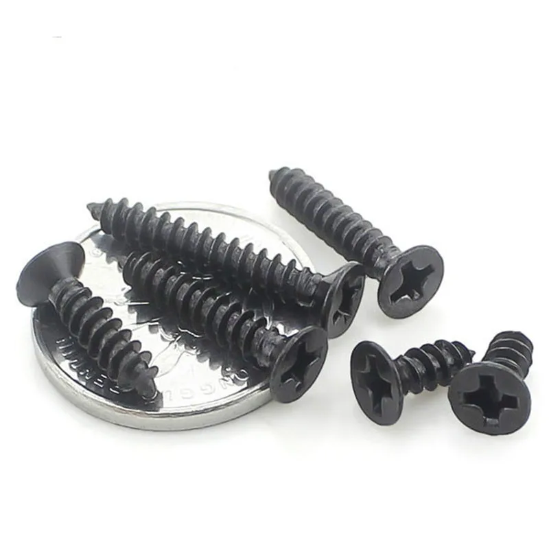 Черные маленькие винты с потайной головкой 200PCS-M2*4/5/6/10/12 GB846 | Обустройство дома
