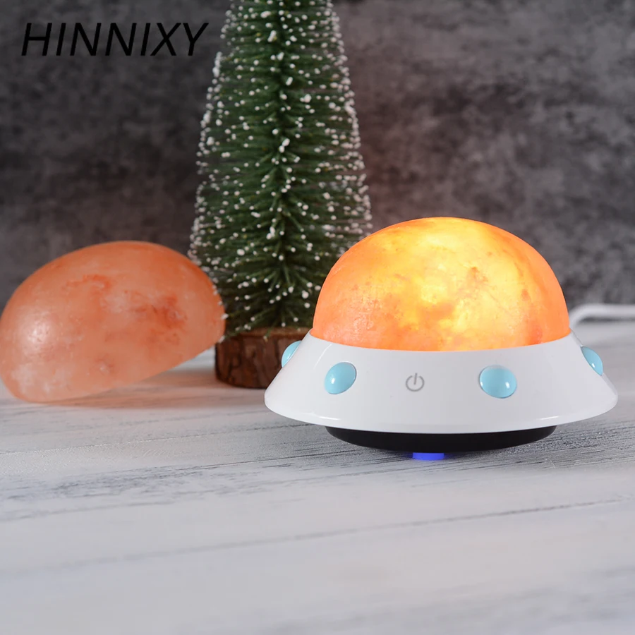 Hinnixy НЛО лава лампа LED USB зарядка соляная Ночная теплый белый защита глаз