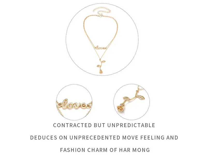 Женское ожерелье с подвеской в виде цветка розы | Украшения и аксессуары