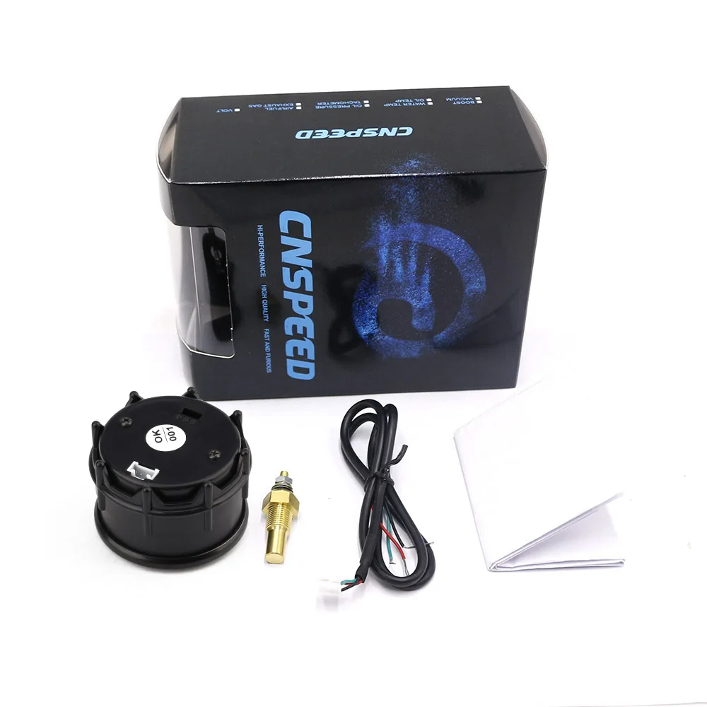 

Car Auto Digital 2" 52mm Water Temp Gauge With Sensor Smoke Lens water Temperature Meter with sensor adapter