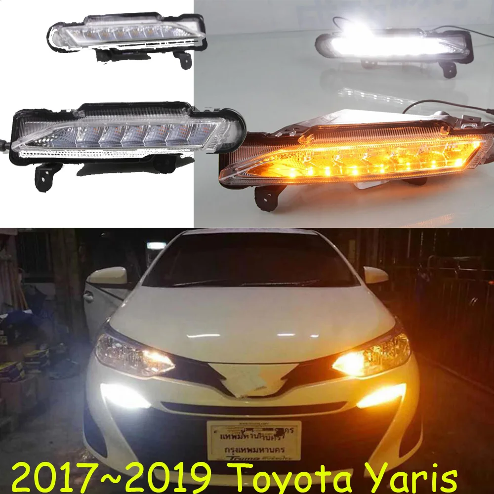 ATIV светодиодный Yaris 2017 2018 2019 DRL дневные ходовые огни с желтыми указателями