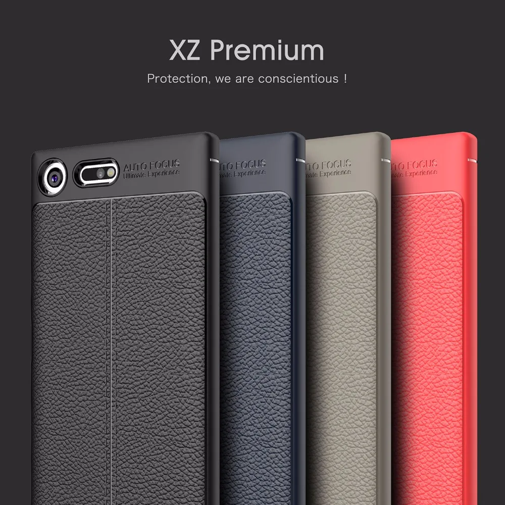 BYHeYang для Capa Sony Xperia XZ Премиум чехол мягкий личи ТПУ Premium G8141 |