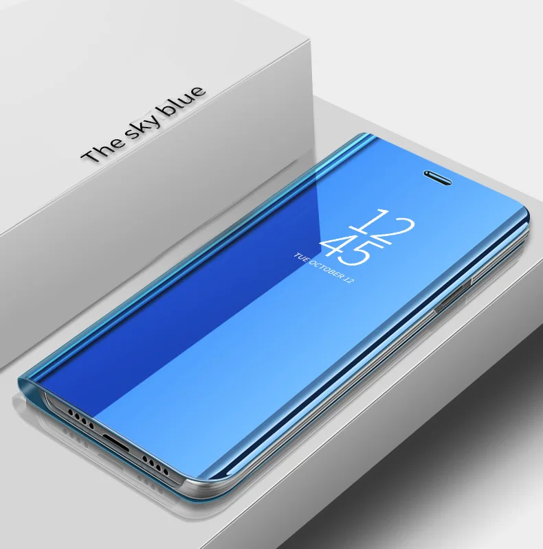 Для huawei mate 20 Pro X покрытие зеркало кожаный флип чехол для huawei P30 Pro флип прозрачное окно Kick-stand защитный чехол