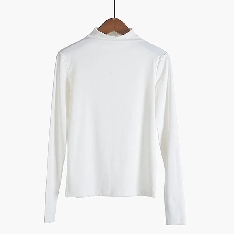 2018 г. новые женские футболки с рисунком осень водолазка сплошной Цвет рубашки