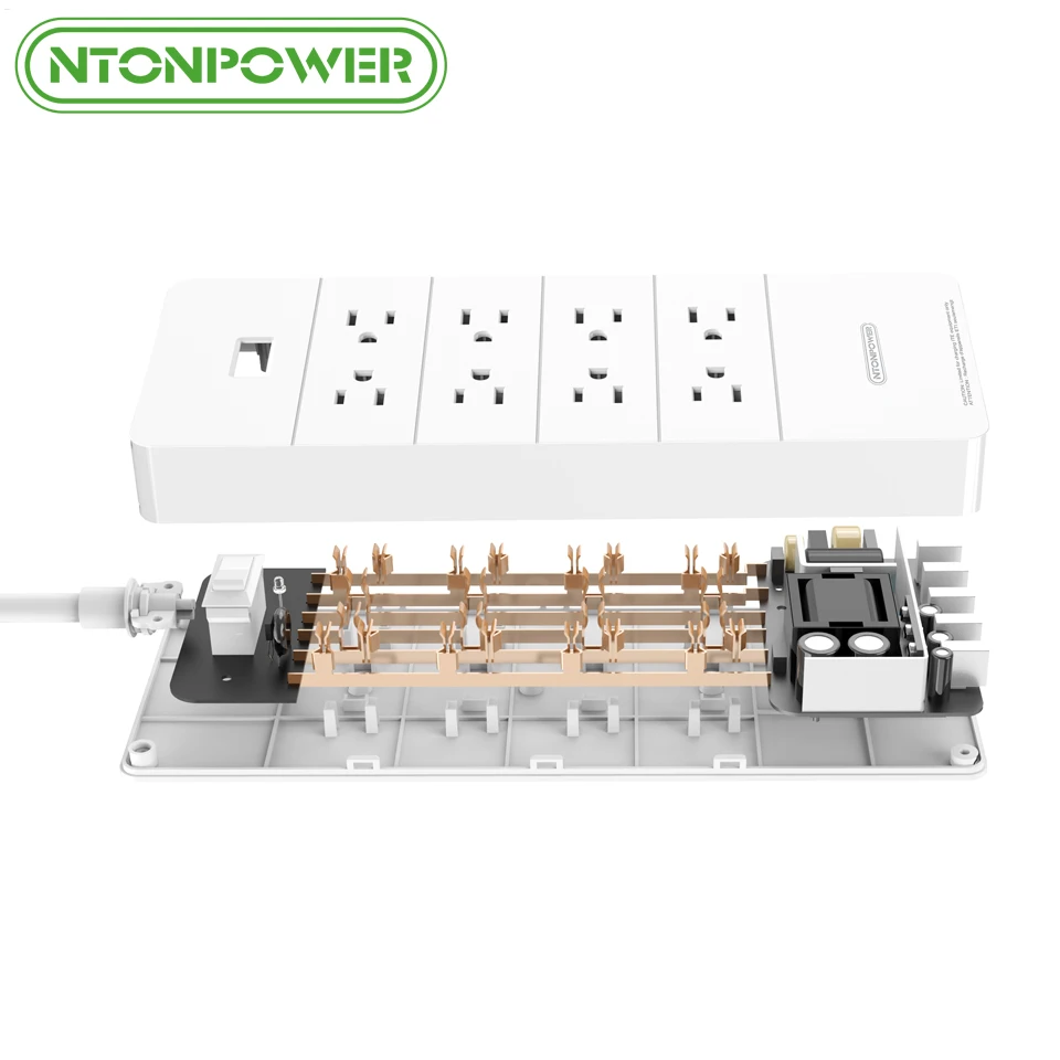 Фото NTON POWER HPC штепсельная вилка стандарта США USB розетка ETL, указанная с переключателем перегрузки/защитой от перенапряжения 8AC розетка 5 портов 2.... №4
