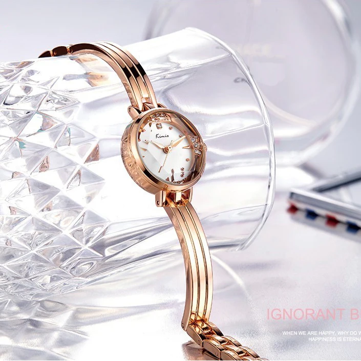 Kimio женский полый раскошный ремешок для часов дамы многогранный циферблат babysbreat