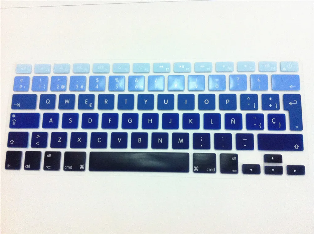 Синий градиент испанский силиконовый чехол для клавиатуры Наклейка MacBook Pro air 13