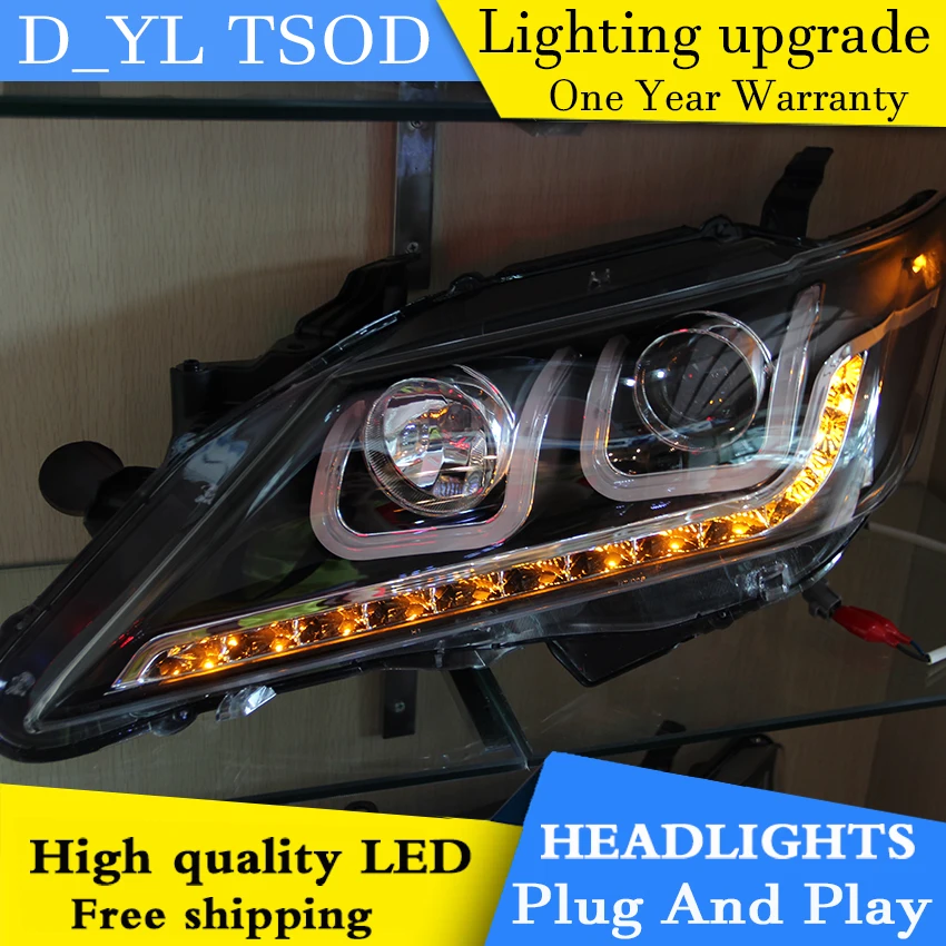 

DY_L Car Styling Head lamp for Toyota Camry "U" style 2012-2013 LED Headlight DRL H7/D2H HID Xenon bi xenon lens