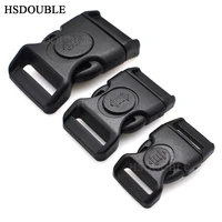 15 8mm 20mm 25 6mm plastic black curved buckle wlock for paracord bracelet side release buckles bag case accessory