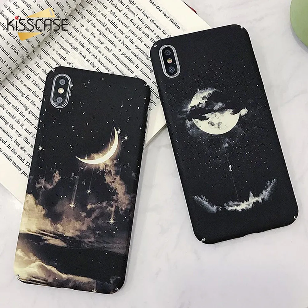 KISSCASE ночного неба полная луна для Samsung Galaxy A7 A3 A5 2017 A9 A8 плюс A6 J6 J4 2018 Полумесяца