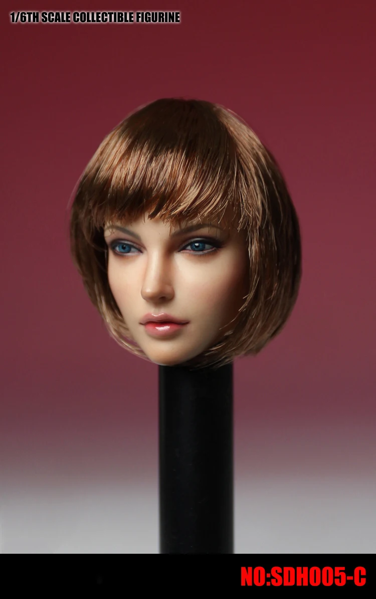 1/6 женская голова Sculpt короткие волосы Европейская красота резьба Модель|Игровые