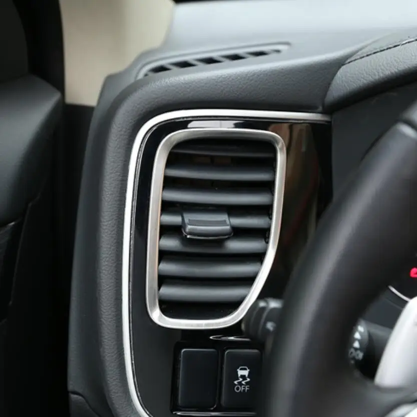

Car-Styling stainless steel dashboard Air vent modified decoration frame Sticker case For MITSUBISHI Outlander 2013-2021
