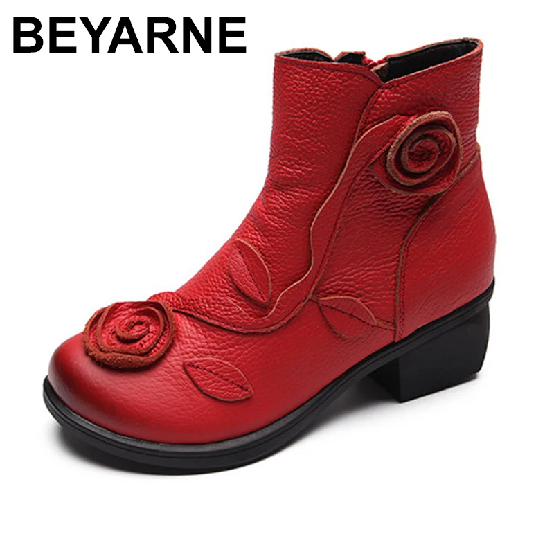 Женские ботильоны на толстом каблуке с молнией сбоку Осень-зима Size35-42NEW | Обувь