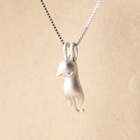 silver color necklaces cats pendantsnecklaces necklace fine jewelry colar de plata vns8006