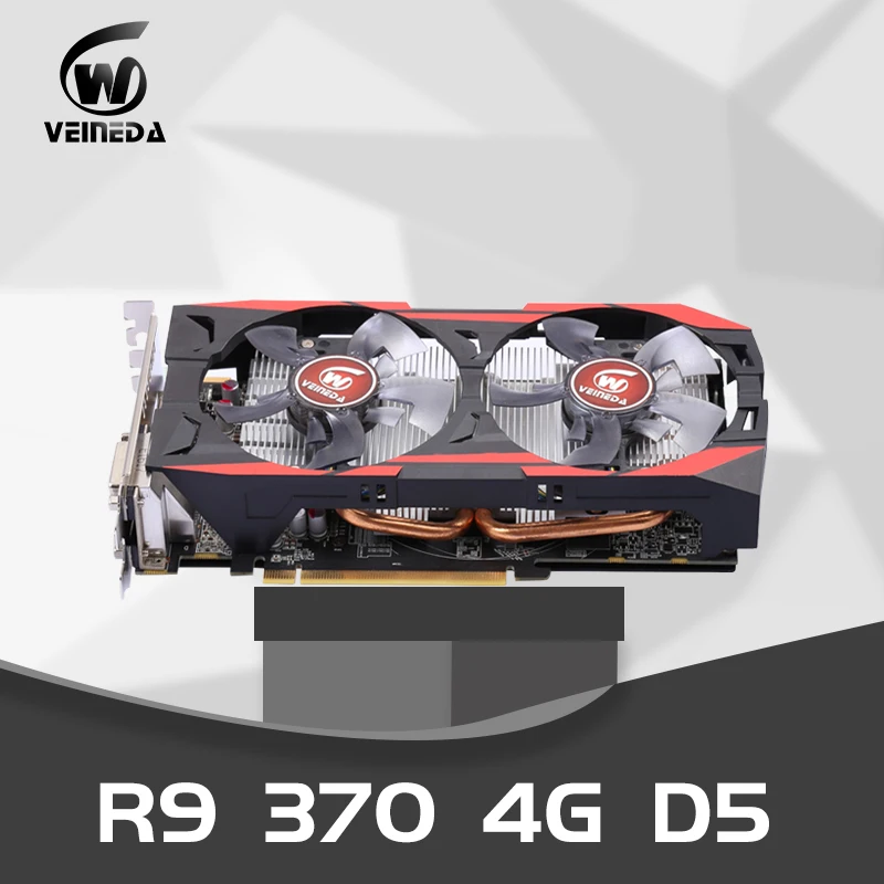 VEINEDA видеокарты 100% оригинальный R9 370 4 Гб 256Bit GDDR5 стационарного персонального