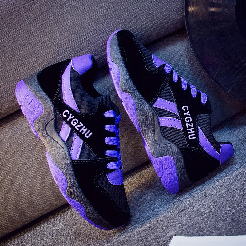 2019 new suede running shoes for women Comfortable ulzzang Platform Outdoor Walking Jogging sneakers zapatos mujer | Спорт и
