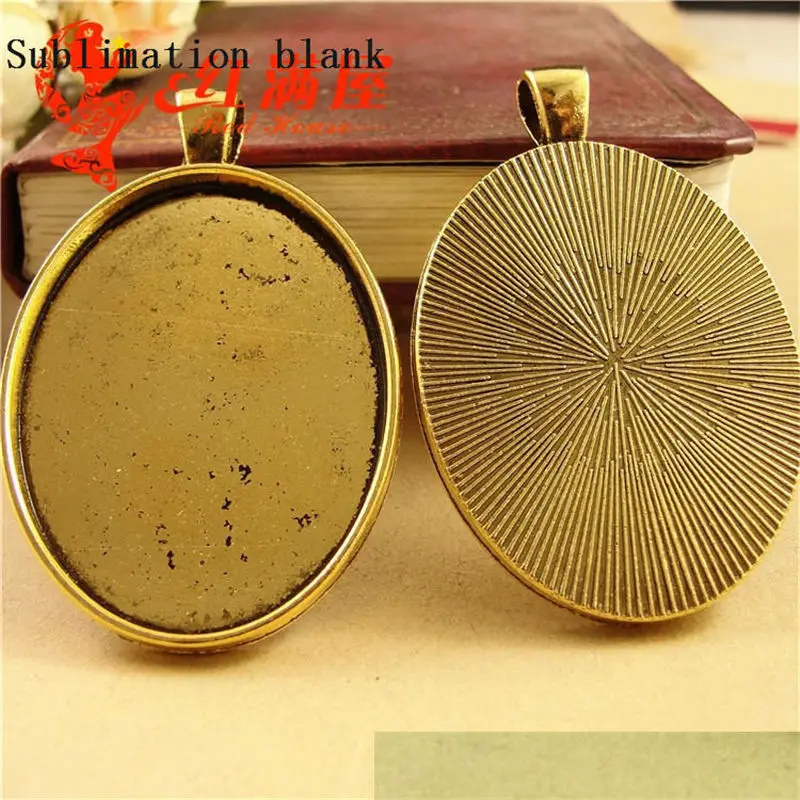 

blank necklaces pendants for sublimation for women men retro vintage necklace pendant heat transfer materials A1017