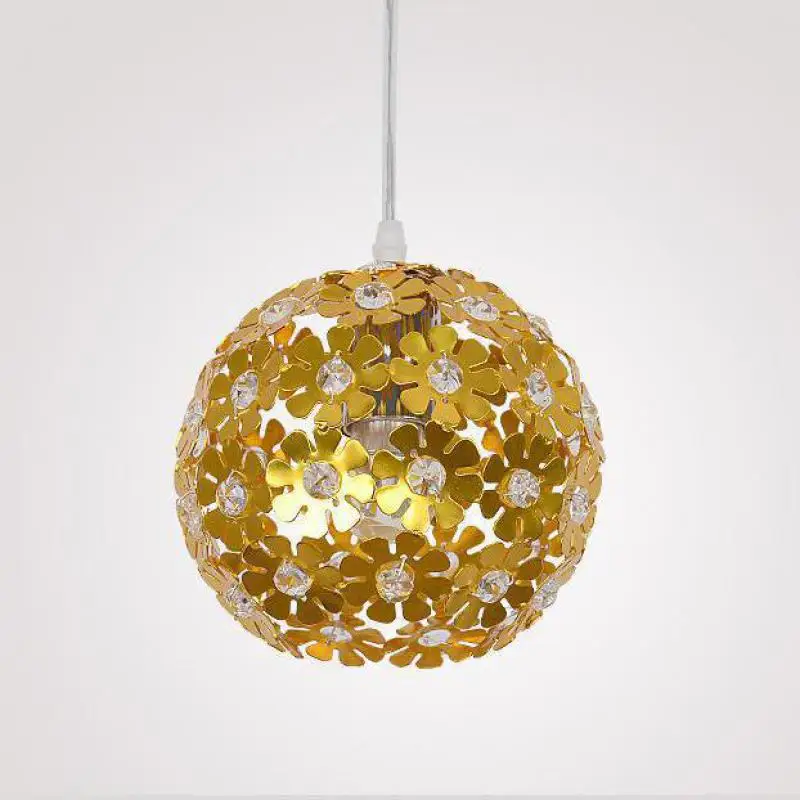 Светодиодная подвеска с серебряным цветком Хрустальные подвесные светильники