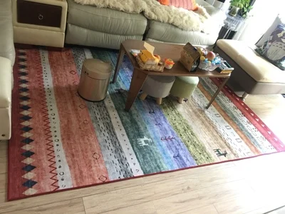 Килим 100% шерсть ручная работа ковер геометрический индийский плед полосатый