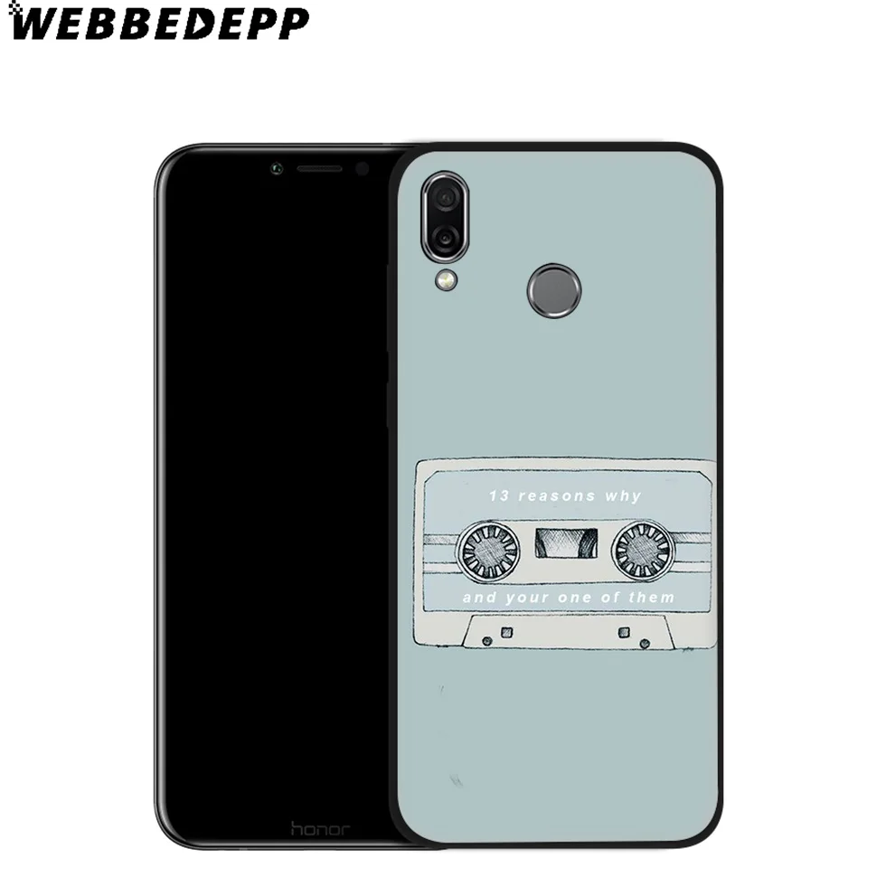 WEBBEDEPP тринадцать причин почему мягкий чехол для Huawei P8 P9 P10 P20 P30 Lite Pro P Smart Z Plus 2019 Y6