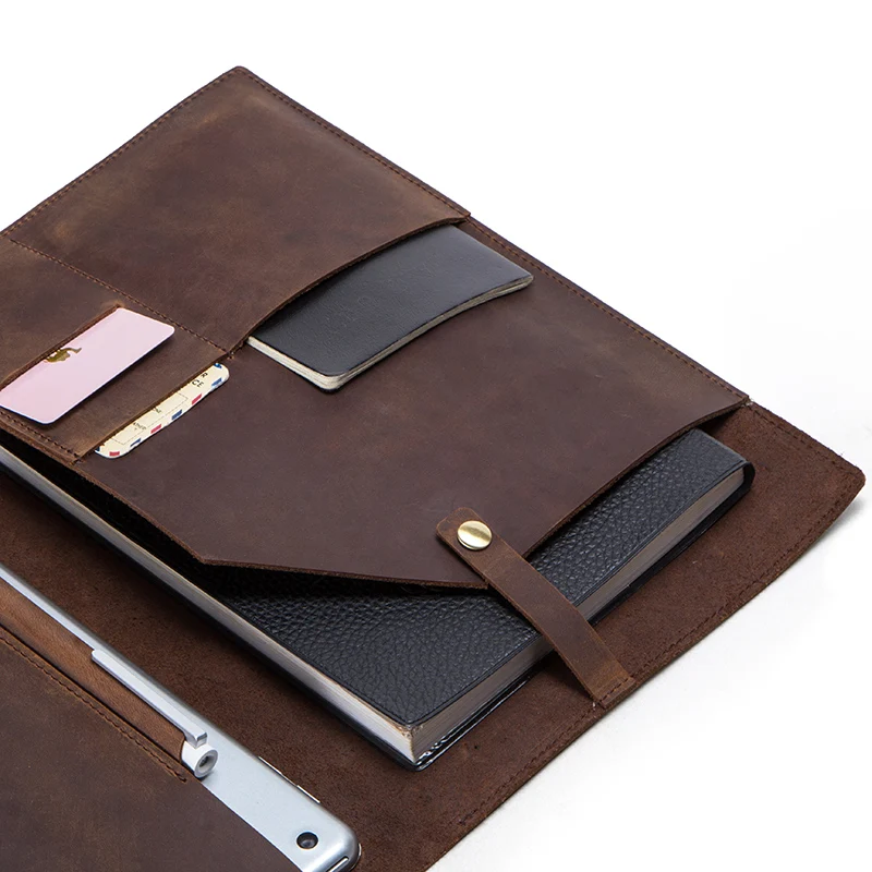 2019 новый дизайн crazy horse кошелек из бычьей кожи сумка для Ipad и Macbook с паспортом