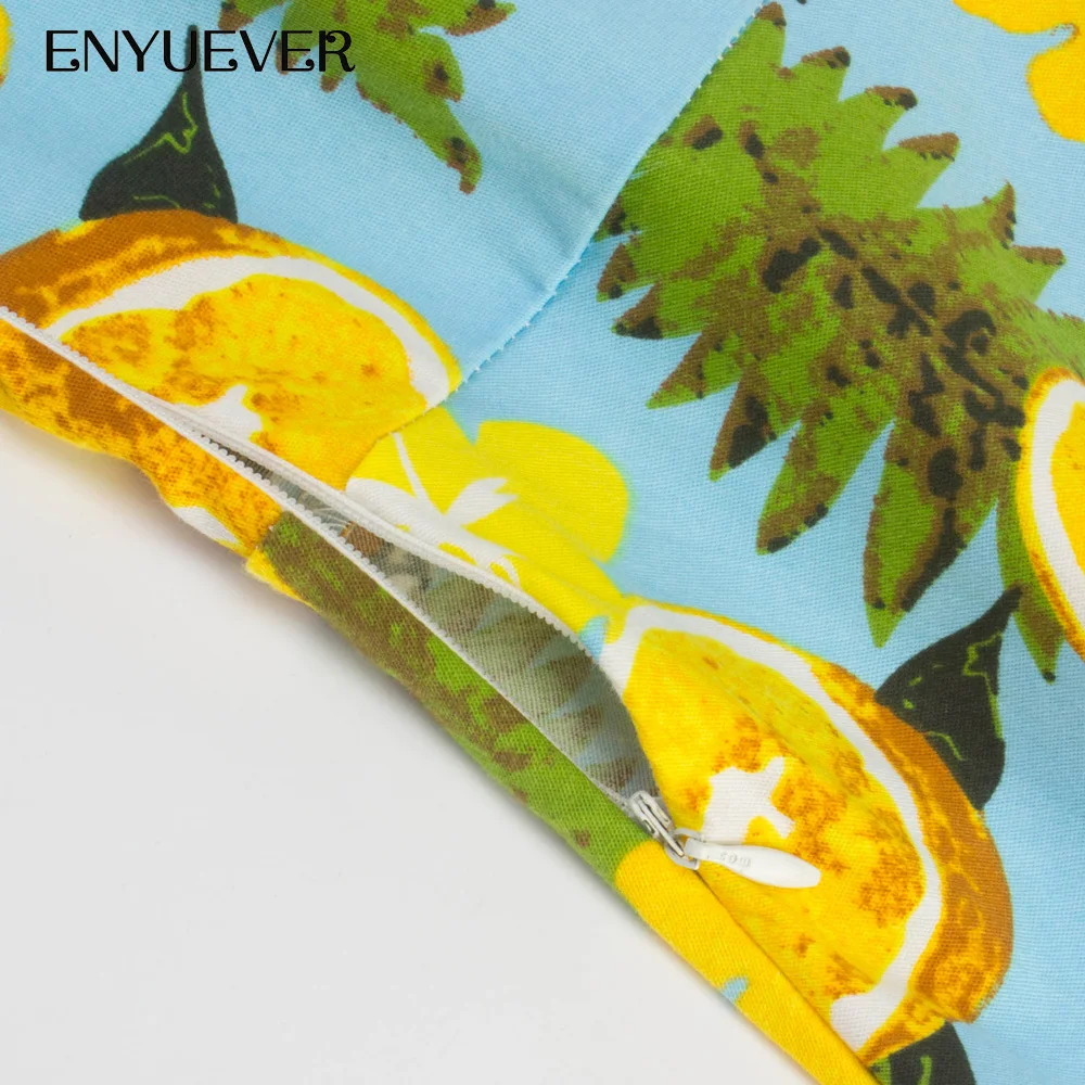 Женское винтажное платье Enyuever Lemon на бретелях в стиле ретро 50 s Повседневный
