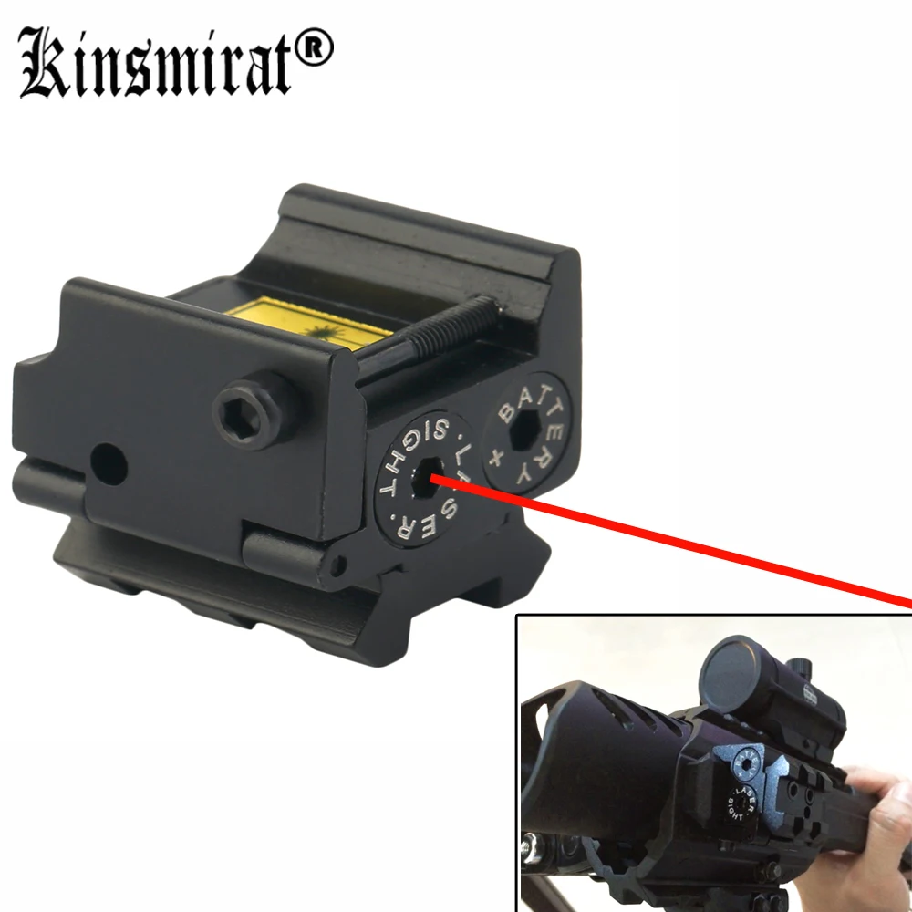 

Mini Hunting 650nm Red Dot Laser Sight Scope Fit Airsoft Light For 20mm Rail Mount Compact