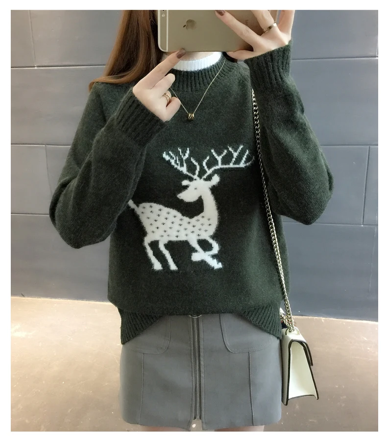 

Autumn winter thick sweater female 2019 new Korean version of the wild half-high collar knit bottoming shirt A151
