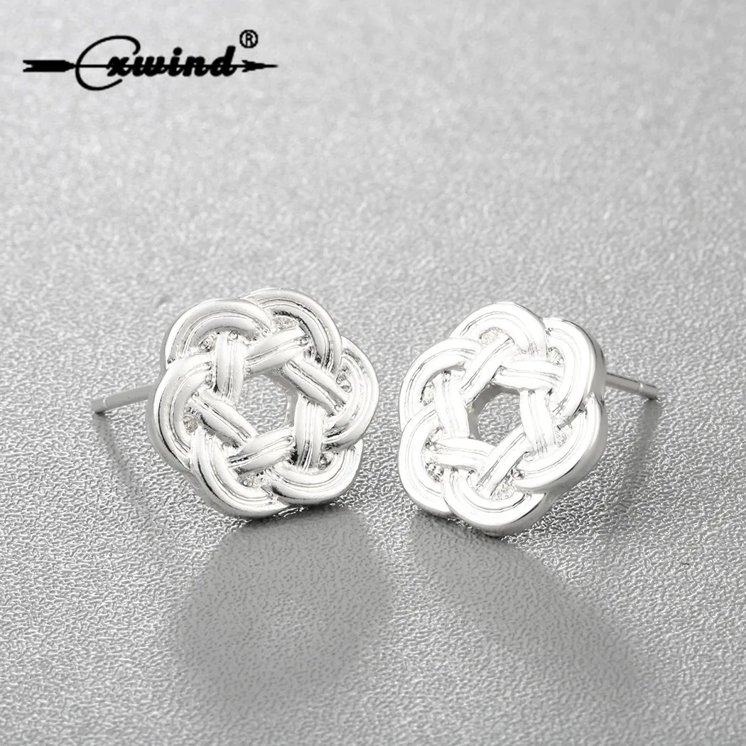 Новое поступление серьги-гвоздики Cxwind в виде венка с узлом модные вязаные форме