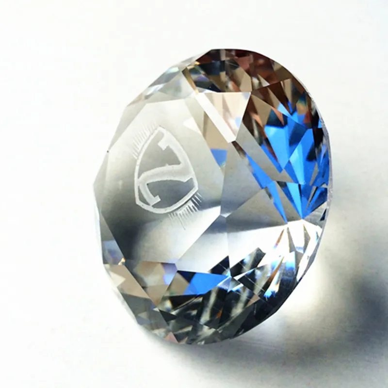 Top Quality 50pcs/lot Beautiful k9 Crystal 50mm Glass Diamond Paperweights with Logo For Business Promotional Gifts Home Deco | Дом и сад