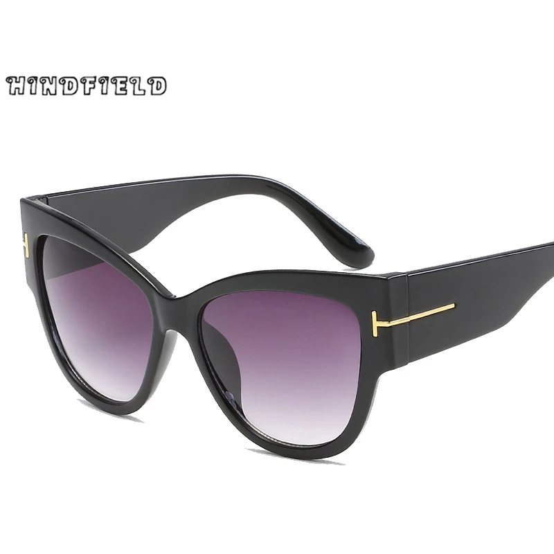 Hindfield солнцезащитные очки для Для женщин s черный градиент CatEye Солнцезащитные