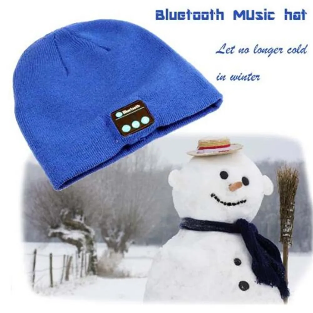 Smart Wearable Bluetooth Hat Earphone outdoor sport Warm Beanie Wireless Music Cap Headphone Headset With Micphone 50pcs/lot | Электроника