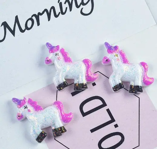 3style Kawaii Trendy Small handicraft 100pcs Flatback Resin unicorn DIY decoration Center Crafts resin Scrapbooking materials | Дом и сад