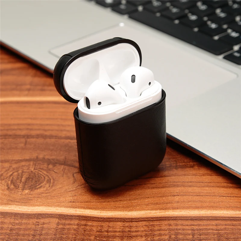 Роскошный кожаный чехол для Airpods сумка Беспроводная Крышка наушников Bluetooth