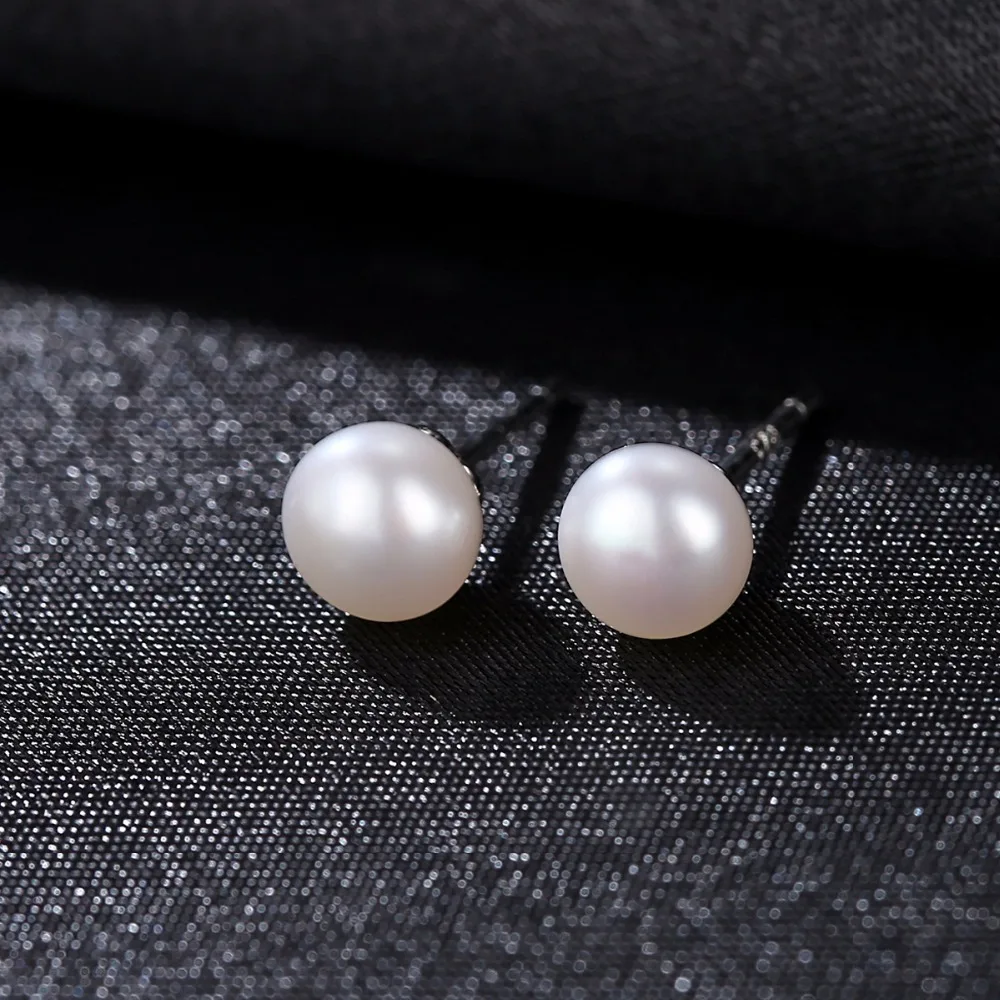 DR классические серьги гвоздики с жемчугом для женщин белый розовый натуральный