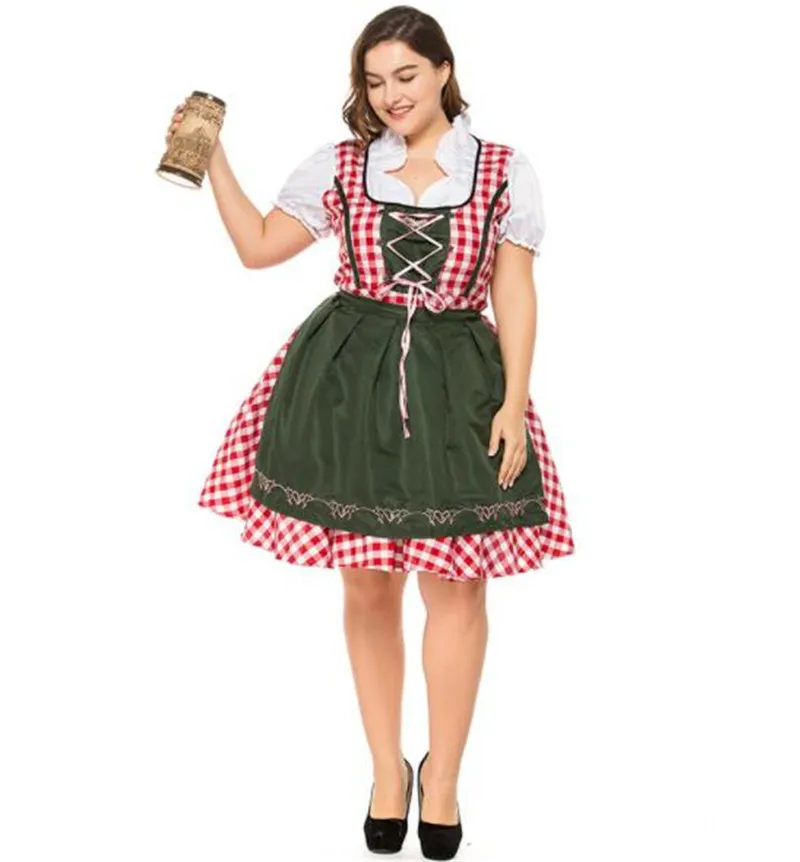 Костюм для праздника пива из Германии Bavaria Oktoberfest размера плюс рабочая одежда