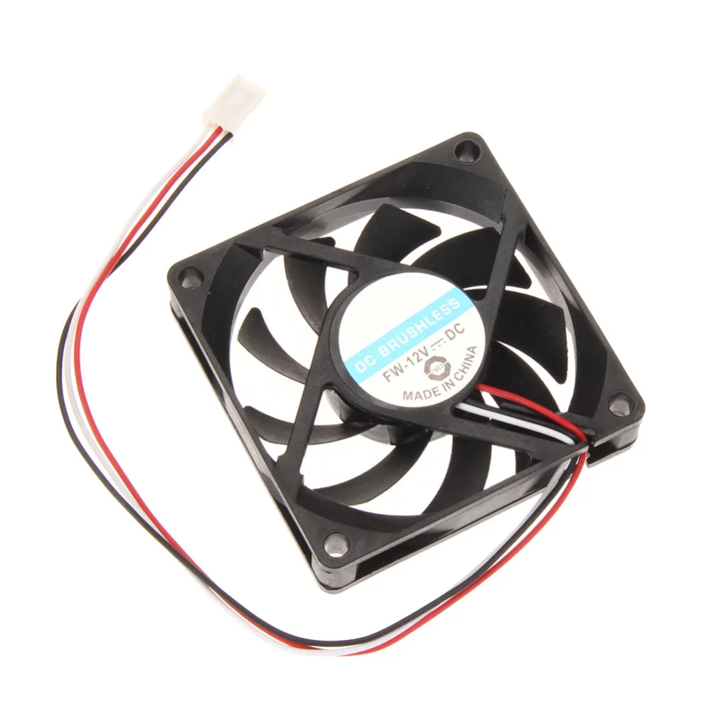 70x70x15 мм DC 12V 3pin портативный компьютерный кулер маленький ПК охлаждающий
