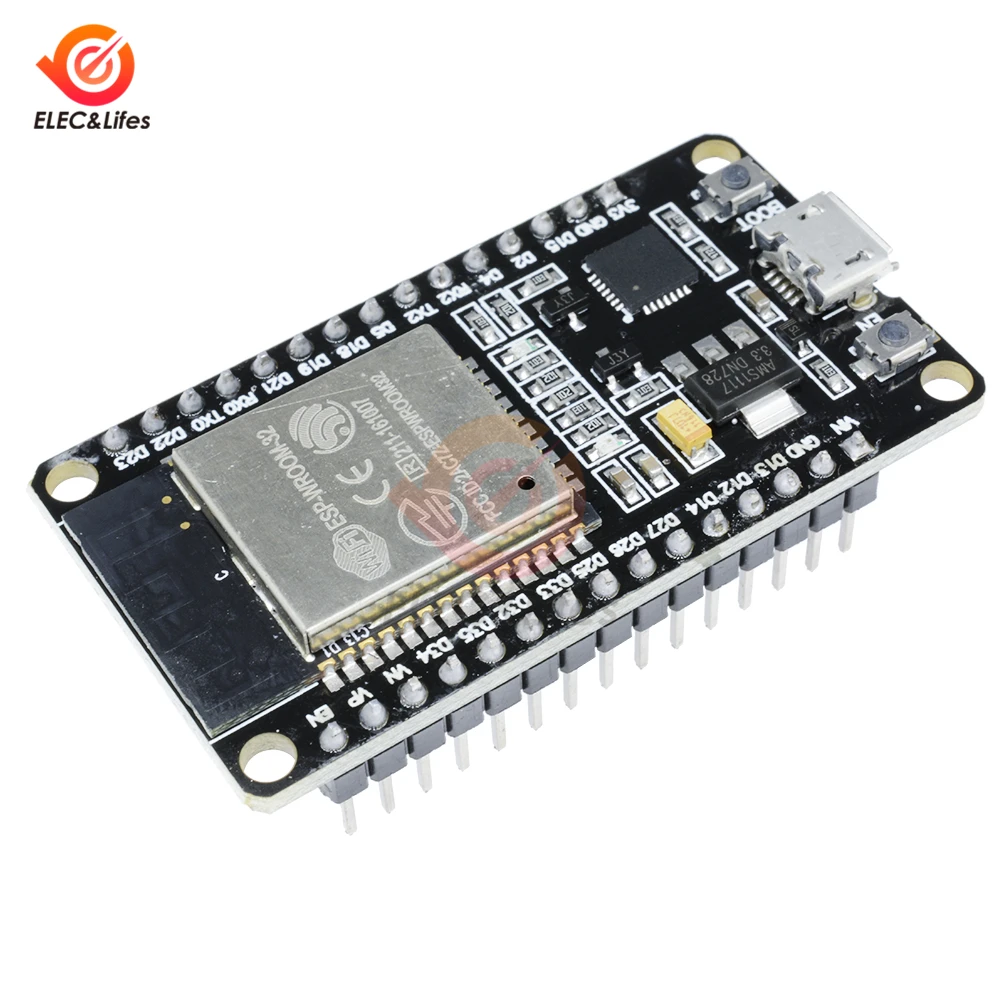 2 шт. ESP32 ESP-32S Беспроводной Wi-Fi и bluetooth-адаптер макетная плата 2,4 ГГц Micro USB CP2102 двухъядерный модуль ESP8266 ESP-WROOM-32 2102