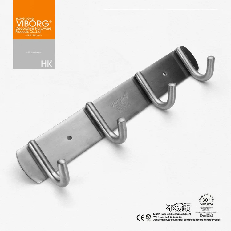 Держатель для полотенец из нержавеющей стали с 4 крючками|coat hooks|towel hookbathroom towel hook |