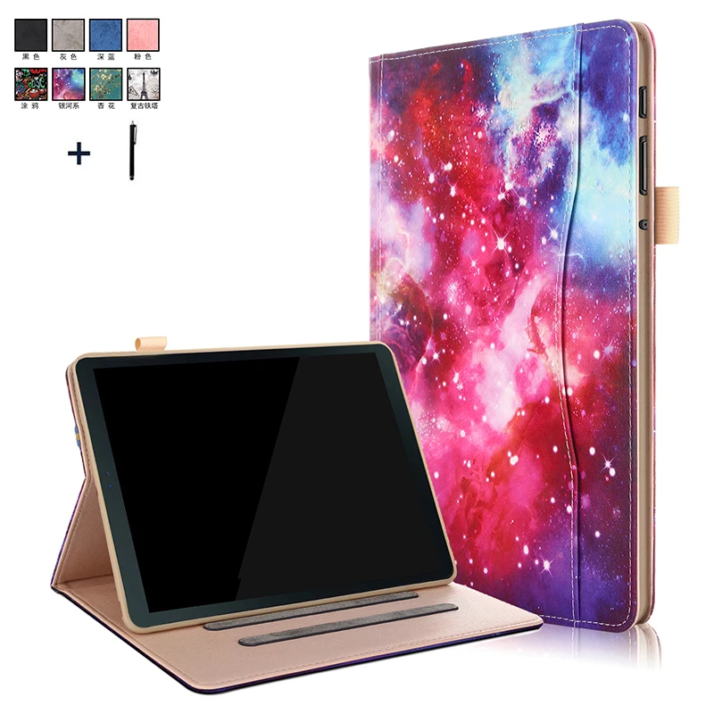 Кожаный чехол с откидной крышкой и принтом для Samsung Galaxy Tab A A2 2018 10 5 T590 T595 T597