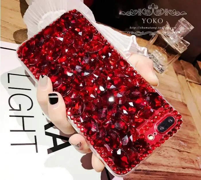 Красные женские сандалии с ремешками и крупными стразами чехол для LG G5 G6 G7 Q7 Q6 Q8