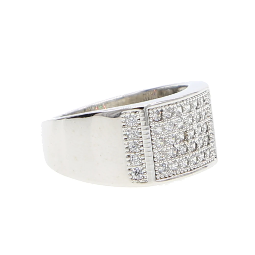 silver Color engagement band micro pave cz classic fashion design cubic zirconia boy men cheap wholesale ring | Украшения и