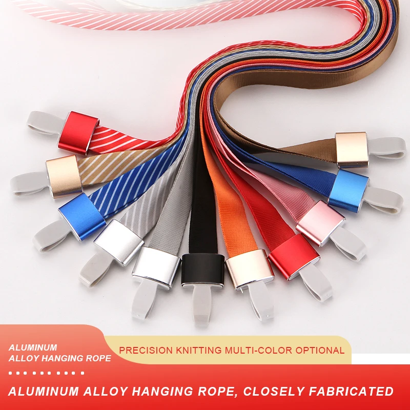 

Дешевая подвесная Шейная веревка из алюминиевого сплава, шнурок для женских ремней, камера, USB, ID, карта, имя, бейдж, ключи, металлический зажи...