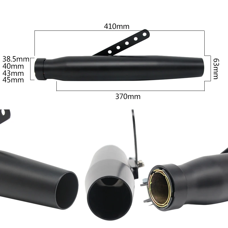 Универсальный мотоциклетный глушитель Alconstar одна пара выхлопная труба без