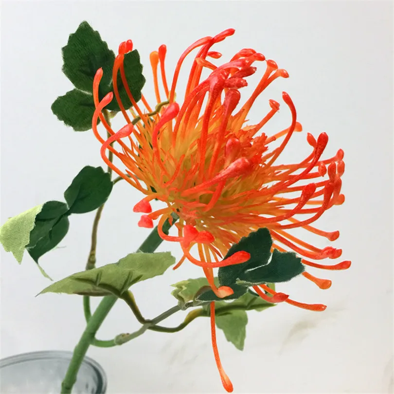 100 шт Пластиковые Одуванчики цветы одна голова/кусок Leucospermum cordifolium Искусственные