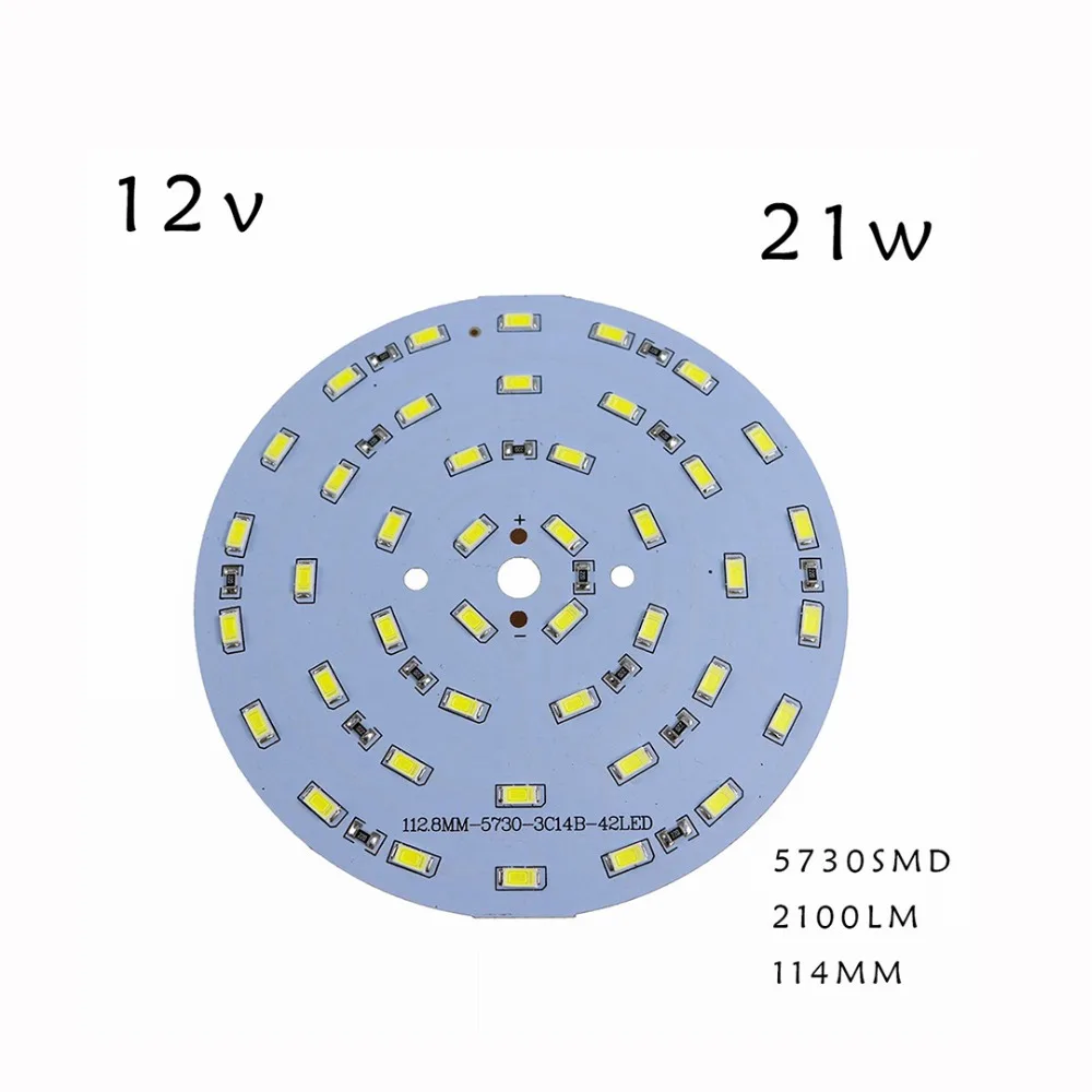 Светодиодный светильник 10 шт. Круглый подключается к DC 12 В derectly SMD 5730 3 Вт 5 7 9 15 30 45